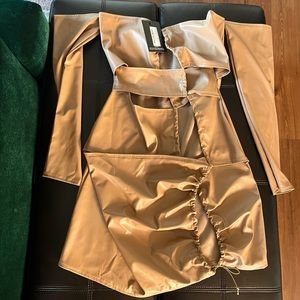 Pretty little things mini nude cut out dress